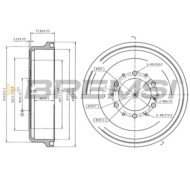 Tamburo Freno Posteriore Volkswagen Taro Cr5779 Verniciato Bremsi