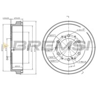 Tamburo Freno Posteriore Toyota Hiace/commuter V Autobus Cr5781 42431-26190 Verniciato Bremsi