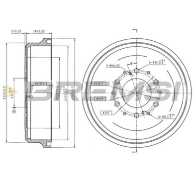 CR5785.jpg Tamburo Freno Posteriore Toyota 4 Runner Hilux V Pick-up Volkswagen Taro Cr5785 42431-35170 Bremsi