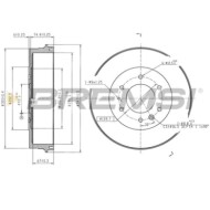 CR5788.jpg Tamburo Freno Posteriore Ford Ranger Cr5788 1733773 Verniciato Bremsi