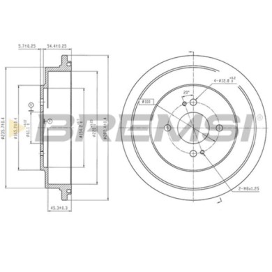 CR5791.jpg Tamburo Freno Posteriore Honda Civic Vii Hatchback Cr5791 42610-s6a-g00 Verniciato Bremsi