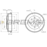 Tamburo Freno Posteriore Mitsubishi Lancer V Cr5793 Mr205575 Verniciato Bremsi