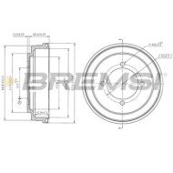 Tamburo Freno Posteriore Mitsubishi Space Runner Cr5796 Mb587578 Verniciato Bremsi