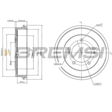 CR5802.jpg Tamburo Freno Posteriore Daihatsu Wildcat/rocky Cr5802 4243187602 Verniciato Bremsi