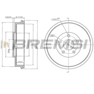 Tamburo Freno Posteriore Subaru Legacy I Cr5804 26340aa010 Verniciato Bremsi
