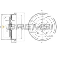 Tamburo Freno Posteriore Suzuki Vitara Cabrio Cr5808 43511-60a00 Verniciato Bremsi