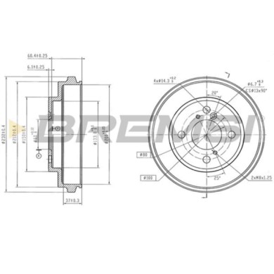 CR5809.jpg Tamburo Freno Posteriore Suzuki Ignis Ii Cr5809 43511-86g10 Verniciato Bremsi