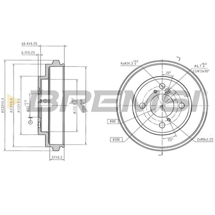 CR5809.jpg Tamburo Freno Posteriore Suzuki Ignis Ii Cr5809 43511-86g10 Verniciato Bremsi