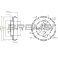 Tamburo Freno Posteriore Suzuki Ignis Ii Cr5809 43511-86g10 Verniciato Bremsi