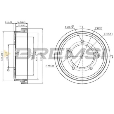 CR5810.jpg Tamburo Freno Posteriore Suzuki Grand Vitara I Cr5810 43511-65d10 Verniciato Bremsi