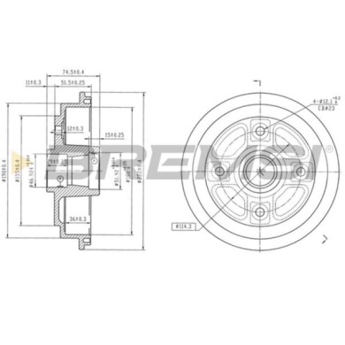 CR5812.jpg Tamburo Freno Posteriore Suzuki Swift Ii 2 Volumi/coda Spiovente Cr5812 43511-62b00 Verniciato Bremsi