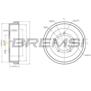 CR5814.jpg Tamburo Freno Posteriore Suzuki Grand Vitara I Cr5814 43511-52d00 Verniciato Bremsi