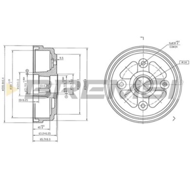 CR5816.jpg Tamburo Freno Posteriore Suzuki Alto Cr5816 4351160f00 Verniciato Bremsi