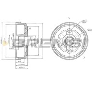 Tamburo Freno Posteriore Suzuki Alto Cr5816 4351160f00 Verniciato Bremsi