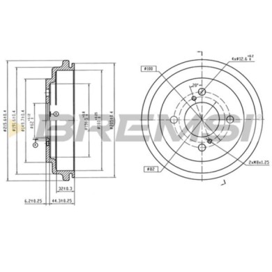 CR5818.jpg Tamburo Freno Posteriore Suzuki Celerio Cr5818 43511-84m00-000 Bremsi