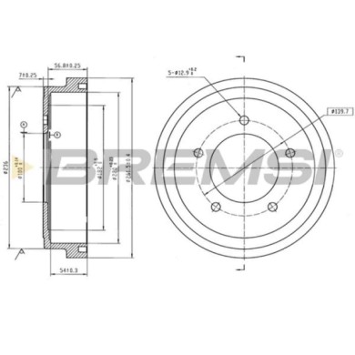 CR5819.jpg Tamburo Freno Posteriore Suzuki Jimny Fuoristrada Chiuso Cr5819 4351165d00 Bremsi