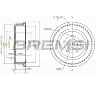 Tamburo Freno Posteriore Chrysler Voyager/grand Voyager Iii Cr5820 4683433 Verniciato Bremsi