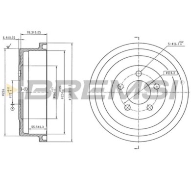 CR5824.jpg Tamburo Freno Posteriore Jeep Cherokee Cr5824 52128270aa Verniciato Bremsi