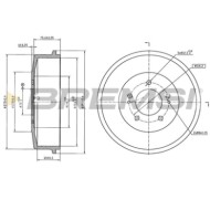 Tamburo Freno Posteriore Hyundai H100 Autobus Cr5826 52761-44000 Verniciato Bremsi
