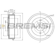 Tamburo Freno Posteriore Hyundai Lantra I Cr5828 52751-29000 Verniciato Bremsi