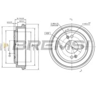 Tamburo Freno Posteriore Hyundai Getz Cr5830 58411-1c000 Verniciato Bremsi