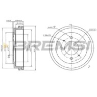 Tamburo Freno Posteriore Hyundai Elantra Cr5832 58411-17100 Verniciato Bremsi