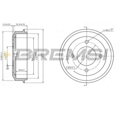 CR5837.jpg Tamburo Freno Posteriore Hyundai Accent I Cr5837 5841122100 Verniciato Bremsi
