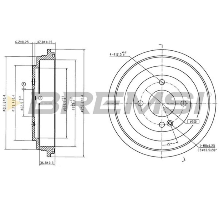 CR5839.jpg Tamburo Freno Posteriore Hyundai I20 Cr5839 58411-1r000 Verniciato Bremsi