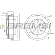Tamburo Freno Posteriore Hyundai Accent Ii Cr5840 58411-25201 Verniciato Bremsi