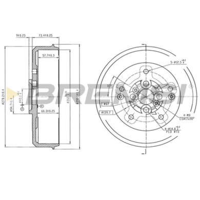CR5841.jpg Tamburo Freno Posteriore Kia Sportage Suv Cr5841 0k040-26-251 Verniciato Bremsi