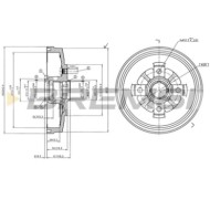 Tamburo Freno Posteriore Kia Rio 2 Volumi/coda Spiovente Cr5848 52725-fd200 Verniciato Bremsi