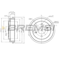 Tamburo Freno Posteriore Kia Picanto Cr5850 58411-1y000 Verniciato Bremsi