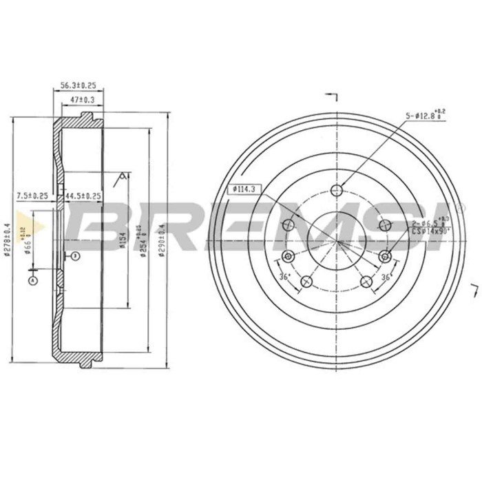 CR5854.jpg Tamburo Freno Posteriore Land Rover Freelander Cr5854 Sdc100110 Verniciato Bremsi