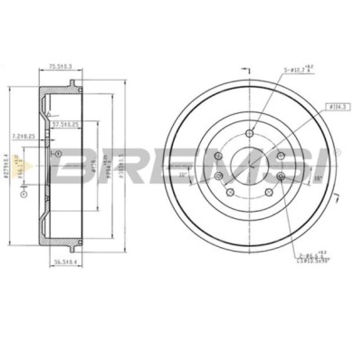 CR5855.jpg Tamburo Freno Posteriore Land Rover Freelander Cr5855 Sdc000010 Verniciato Bremsi