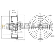 Tamburo Freno Posteriore Daewoo Lanos Cr5857 96193771 Verniciato Bremsi