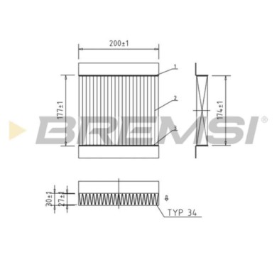 FC0167A.jpg Filtro Aria Abitacolo Citroen Nemo Cassone/limousine Spaziosa (aa) Fc0167a Con Effetto Antibatterico Bremsi