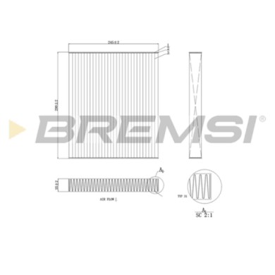 NEUTRO.jpg Filtro Aria Abitacolo Volvo Xc40 Fc0424c 31497285 Filtro Al Carbone Attivo Filtro Al Carbone Attivo Bremsi