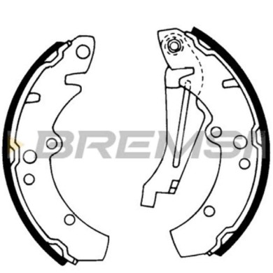 GF0014.JPG Kit Ganasce Freno Posteriore Audi 50 80 Volkswagen Polo Derby Golf I Passat Scirocco Gf0014 Bremsi