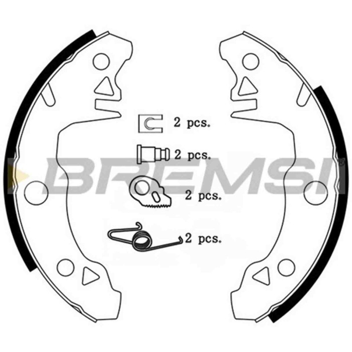 GF0097.JPG Kit Ganasce Freno Posteriore Citroen Lna Gf0097 4238.46 S.f. Bendix Bremsi