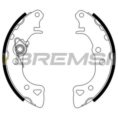 GF0103.JPG Kit Ganasce Freno Posteriore Citroen Ax (za-) Gf0103 4241.e1 S.f. Bendix Bremsi