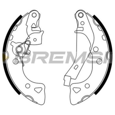 GF0103-2.JPG Kit Ganasce Freno Posteriore Citroen Ax (za-) Gf0103-2 S.f. Bendix Bremsi