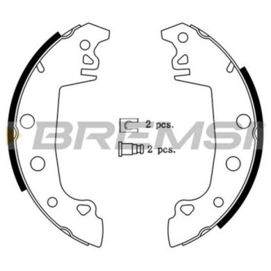 GF0104.JPG Kit Ganasce Freno Posteriore Citroen C15 Cassone/limousine Spaziosa (vd) Gf0104 95624959 S.f. Bendix Bremsi