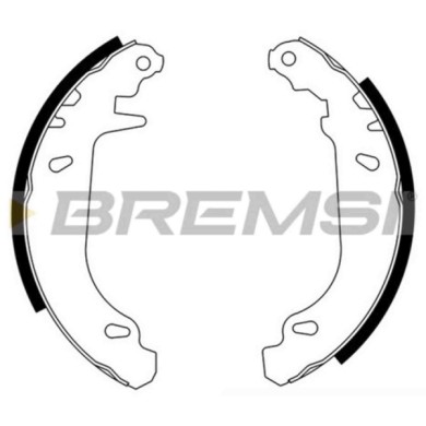 GF0105.JPG Kit Ganasce Freno Posteriore Citroen Zx (n2) Gf0105 4241l4 S.f. Bendix Bremsi