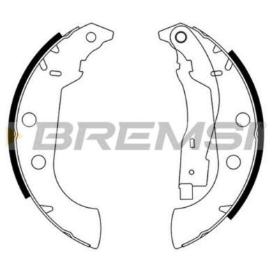 GF0107.JPG Kit Ganasce Freno Posteriore Peugeot 306 2 Volumi /coda Spiovente (7a 7c N3 N5) Gf0107 424155 S.f. Bosch Bremsi