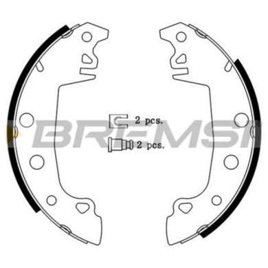 GF0149.JPG Kit Ganasce Freno Posteriore Renault 18 (134) Gf0149 60 25 070 412 S.f. Bendix Bremsi