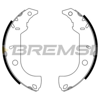 GF0170.JPG Kit Ganasce Freno Posteriore Fiat Tipo (160) Gf0170 S.f. Bendix Bremsi