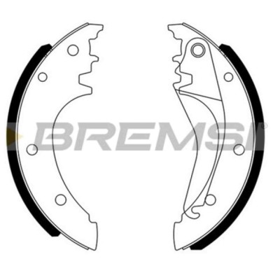 GF0185.JPG Kit Ganasce Freno Posteriore Mercedes-benz Classe G (w460) Gf0185 A463 420 12 20 S.f. Perrot Bremsi