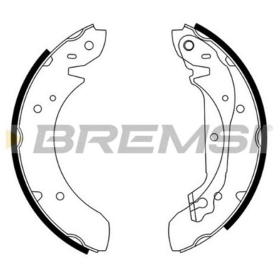 GF0195.JPG Kit Ganasce Freno Posteriore Kia Joice (mte1p) Gf0195 58305m3a00 S.f. Bendix Bremsi
