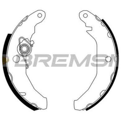 GF0216.JPG Kit Ganasce Freno Posteriore Ford Fiesta Cassone/coda Spiovente Fiesta Ii Gf0216 1619135 S.f. Bendix Bremsi