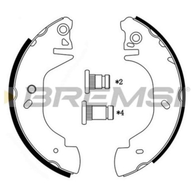 GF0232.JPG Kit Ganasce Freno Posteriore Ford Transit Autobus Transit Furgonato Transit Pianale Piatto/telaio Transit Tourneo Gf0